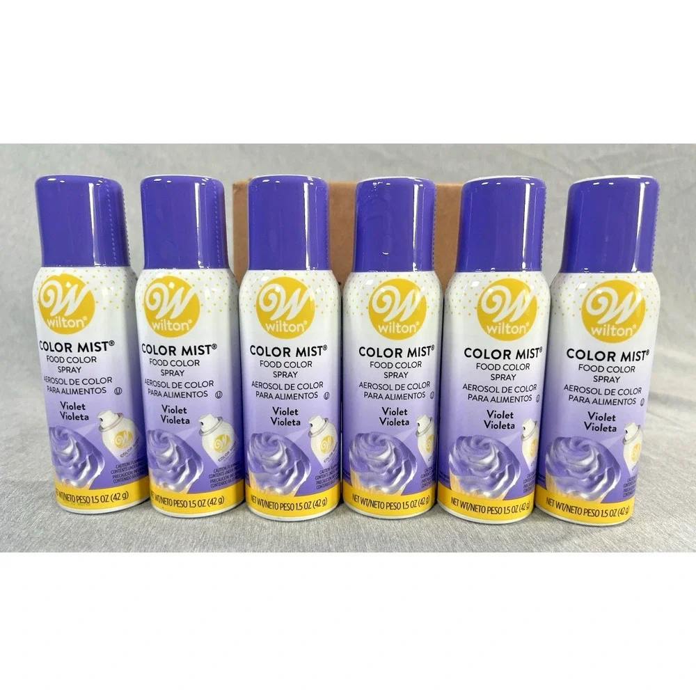 6 WILTON 1.5 VIOLET COLOR MIST FOOD SPARY Baking HOLIDAY WEDDING‎ CAKES cupcake